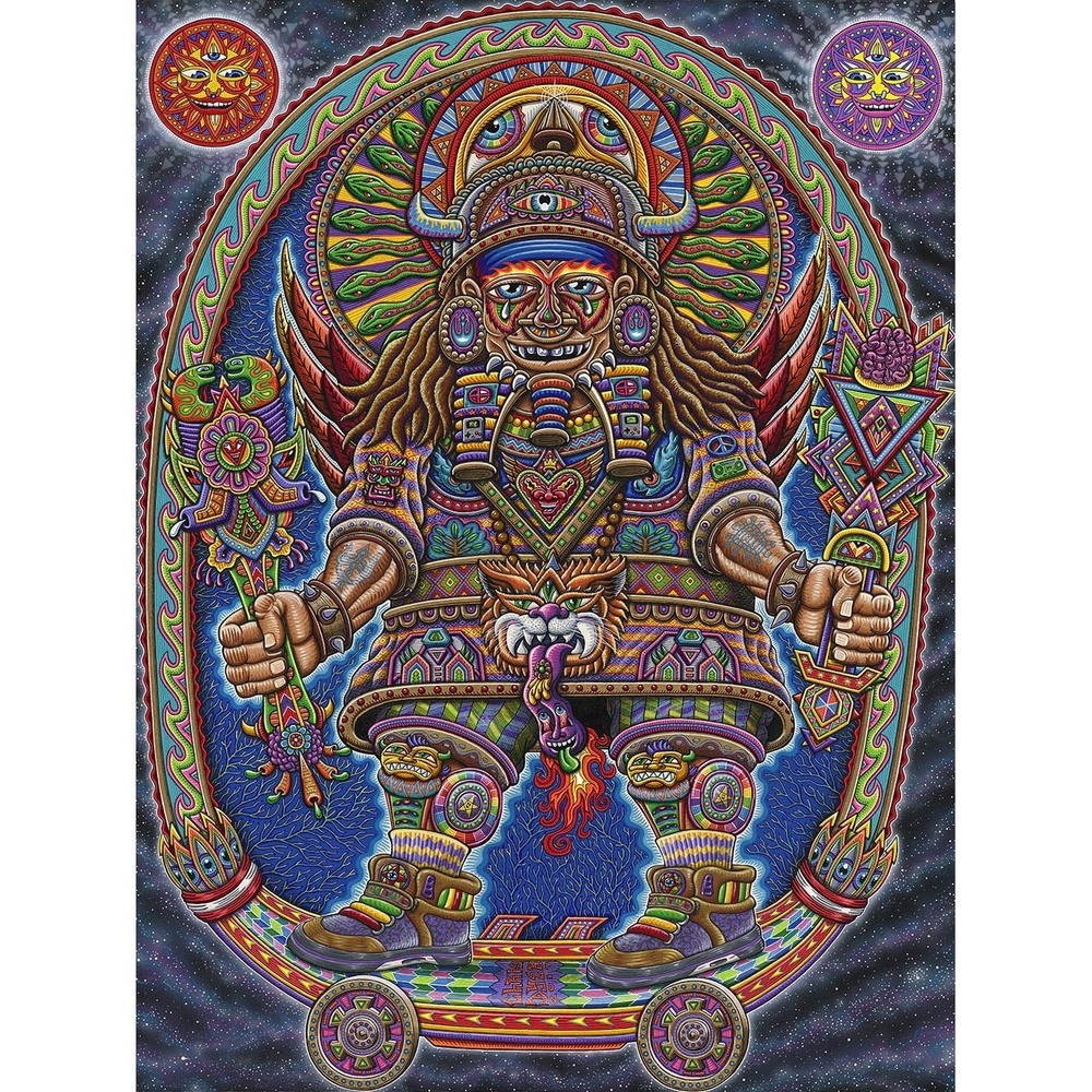 Spirit Warrior Heady Art Print Tapestry 58x75" by Sunshine Joy